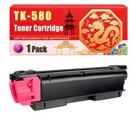 Compatible for Kyocera TK-580 ECOSYS P6021cdn FS-C5150DN Toner Cartridge Printers, With Chip Large Capacity 3500 Pages (1 Pack Magenta)