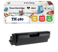 Compatible for Kyocera TK-580 Toner Cartridge Work for Kyocera ECOSYS P6021cdn FS-C5150DN Printers, with Chip, High Yield 3500 Pages, High-Definition Printing (1 Pack Black)
