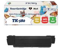 Compatible for Kyocera TK-580 Toner Cartridge Work for Kyocera FS-C5150DN EcoSys P6021 P6021cdn Printers, with Chip, High Yield 4500 Pages, High-Definition Printing (1 Pack Black)