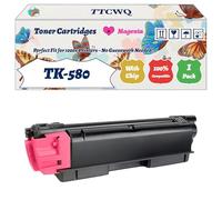Compatible for Kyocera TK-580 Toner Cartridges Work for Kyocera EcoSys P6021 P6021cdn FS-C5150DN Printers, with Chip, High Yield 4500 Pages, High-Definition Printing (1 Pack Magenta)