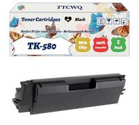 Compatible for Kyocera TK-580 Toner Cartridges Work for Kyocera EcoSys P6021 P6021cdn FS-C5150DN Printers, with Chip, High Yield 4500 Pages, High-Definition Printing (1 Pack Black)