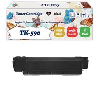 Compatible for Kyocera TK-590 Toner Cartridge Work for Kyocera ECOSYS M6026cdn M6526 FS-C2026MF FS-C2126MFP FS-C2526MFP FS-C2626MFP Printers (1 Pack Black)