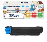 Compatible for Kyocera TK-590 Toner Cartridges Work for Kyocera ECOSYS P6026cdn FS-C2026 FS-C2026MFP Printers (1 Pack Cyan)