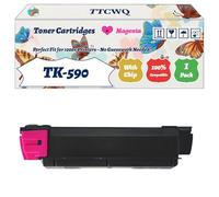 Compatible for Kyocera TK-590 Toner Cartridges Work for Kyocera ECOSYS P6026cdn FS-C2026 FS-C2026MFP Printers (1 Pack Magenta)