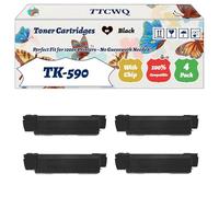 Compatible for Kyocera TK-590 Toner Cartridges Work for Kyocera ECOSYS P6026cdn FS-C2026 FS-C2026MFP Printers (4 Pack Black)