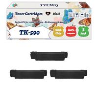 Compatible for Kyocera TK-590 Toner Cartridges Work for Kyocera ECOSYS P6026cdn FS-C2026 FS-C2026MFP Printers (3 Pack Black)