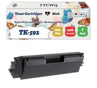 Compatible for Kyocera TK-592 Toner Cartridges Work for Kyocera FS-C2026MFP FS-C2126MFP FS-C2126MFP+ Printers, with Chip, High Yield 8000 Pages, High-Definition Printing (1 Pack Black)