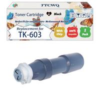 Compatible for Kyocera TK-603 Toner Cartridge Work for Kyocera KM-4530 KM-5530 KM-6330 KM-7530 Printers, with Chip, High Yield 36000 Pages, High-Definition Printing (1 Pack Black)