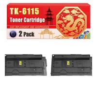 Compatible for Kyocera TK-6115 ECOSYS M4125idn ECOSYS M4132idn Toner Cartridge Printers, With Chip Large Capacity 15000 Pages (2-Pack Black)