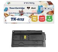 Compatible for Kyocera TK-6115 Toner Cartridge Work for Kyocera ECOSYS M4125idn ECOSYS M4132idn Printers, with Chip, High Yield 15000 Pages, High-Definition Printing (1 Pack Black)