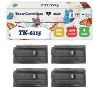 Compatible for Kyocera TK-6115 Toner Cartridges Work for Kyocera ECOSYS M 4100 Series M 4125 idn M 4125 idn Plus M 4125 idt M 4132 idn M 4132 idn Plus M 4132 Printers (4 Pack Black)