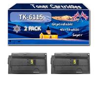 Compatible for Kyocera TK-6115 Toner Cartridges, Work for Kyocera ECOSYS M 4100 Series M 4125 idn M 4125 idn Plus M 4125 idt M 4132 idn M 4132 idn Plus M 4132 Printers (2-Pack Black)