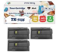 Compatible for Kyocera TK-7135 Toner Cartridge Work for Kyocera TASKalfa MZ3200i Printers, with Chip, High Yield 30000 Pages, High-Definition Printing (3 Pack Black)