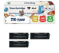 Compatible for Kyocera TK-7300 Toner Cartridge Work for Kyocera EcoSys P4040dn Printers, with Chip, High Yield 25000 Pages, High-Definition Printing (3 Pack Black)