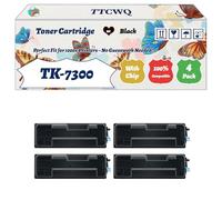 Compatible for Kyocera TK-7300 Toner Cartridge Work for Kyocera EcoSys P4040dn Printers, with Chip, High Yield 25000 Pages, High-Definition Printing (4 Pack Black)