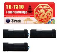 Compatible for Kyocera TK-7310 ECOSYS P4140dn Mono Toner Cartridge Printers, With Chip Large Capacity 15000 Pages (3 Pack Black)