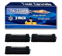 Compatible for Kyocera TK-7310 Toner Cartridge, Work for Kyocera ECOSYS P4140dn Mono Printers, Toner Cartridge (3 Pack Black)