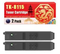 Compatible for Kyocera TK-8115 ECOSYS M8124cidn ECOSYS M8130cidn Toner Cartridge Printers, With Chip Large Capacity 12000 Pages (2 Pack Black)