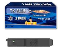Compatible for Kyocera TK-8115 Toner Cartridge, Work for Kyocera ECOSYS M8124cidn ECOSYS M8130cidn Printers, Toner Cartridge TK-8115C TK-8115K TK-8115M TK-8115Y (1 Pack Black)