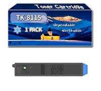 Compatible for Kyocera TK-8115 Toner Cartridge, Work for Kyocera ECOSYS M8124cidn ECOSYS M8130cidn Printers, Toner Cartridge TK-8115C TK-8115K TK-8115M TK-8115Y (1 Pack Cyan)