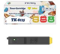 Compatible for Kyocera TK-8115 Toner Cartridge Work for Kyocera ECOSYS M8124cidn ECOSYS M8130cidn Printers, with Chip, High Yield 12000 Pages, High-Definition Printing (1 Pack Yellow)