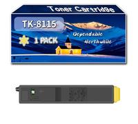 Compatible for Kyocera TK-8115 Toner Cartridge, Work for Kyocera ECOSYS M8124cidn ECOSYS M8130cidn Printers, Toner Cartridge TK-8115C TK-8115K TK-8115M TK-8115Y (1 Pack Yellow)