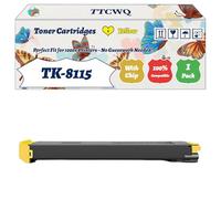 Compatible for Kyocera TK-8115 Toner Cartridges Work for Kyocera ECOSYS M8124cidn M8130cidn Printers, with Chip, High Yield 12000 Pages, High-Definition Printing (1 Pack Yellow)