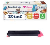 Compatible for Kyocera TK-8115C TK-8115K TK-8115M TK-8115Y Toner Cartridge Work for Kyocera EcoSys M8124cidn EcoSys M8130cin EcoSys Printers (1 Pack Magenta)