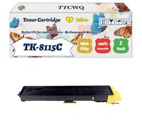 Compatible for Kyocera TK-8115C TK-8115K TK-8115M TK-8115Y Toner Cartridge Work for Kyocera EcoSys M8124cidn EcoSys M8130cin EcoSys Printers (1 Pack Yellow)