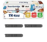 Compatible for Kyocera TK-8315 Toner Cartridge Work for Kyocera TASKalfa 2550ci Printers, with Chip, High Yield 22000 Pages, High-Definition Printing (3 Pack Black)