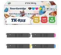 Compatible for Kyocera TK-8315 Toner Cartridge Work for Kyocera TASKalfa 2550ci Printers, with Chip, High Yield 22000 Pages, High-Definition Printing (4-Pack BK/C/M/Y)