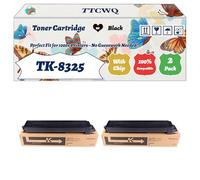 Compatible for Kyocera TK-8325 Toner Cartridge Work for Kyocera TASKalfa 2551 2551ci Printers, with Chip, High Yield 28000 Pages, High-Definition Printing (2 Pack Black)