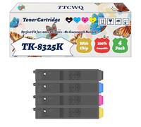 Compatible for Kyocera TK-8325K TK-8325C TK-8325M TK-8325Y Toner Cartridge Work for Kyocera TASKalfa 2551 TASKalfa Printers (4-Pack BK/C/M/Y)