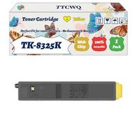 Compatible for Kyocera TK-8325K TK-8325C TK-8325M TK-8325Y Toner Cartridge Work for Kyocera TASKalfa 2551 TASKalfa Printers (1 Pack Yellow)