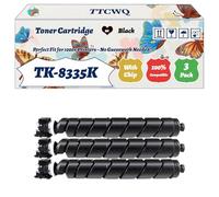 Compatible for Kyocera TK-8335K TK-8335C TK-8335M TK-8335Y Toner Cartridge Work for Kyocera TASKalfa 3252ci TASKalfa Printers (3 Pack Black)