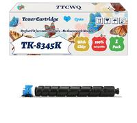 Compatible for Kyocera TK-8345K TK-8345C TK-8345M TK-8345Y Toner Cartridge Work for Kyocera TASKalfa 2552ci TASKalfa 2552c TASKalfa Printers (1 Pack Cyan)