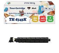 Compatible for Kyocera TK-8345K TK-8345C TK-8345M TK-8345Y Toner Cartridge Work for Kyocera TASKalfa 2552ci TASKalfa 2552c TASKalfa Printers (1 Pack Black)