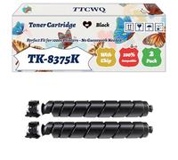 Compatible for Kyocera TK-8375K TK-8375C TK-8375M TK-8375Y Toner Cartridge Work for Kyocera TASKalfa 3554ci Printers, with Chip, High Yield 40000 Pages, High-Definition Printing (2 Pack Black)