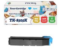 Compatible for Kyocera TK-8505K TK-8505C TK-8505M TK-8505Y Toner Cartridge Work for Kyocera TASKalfa 4550ci TASKalfa Printers (1 Pack Cyan)