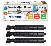 Compatible for Kyocera TK-8525 Toner Cartridge Work for Kyocera TASKalfa 4052ci 4053ci Printers, with Chip, High Yield 400000 Pages, High-Definition Printing (3 Pack Black)