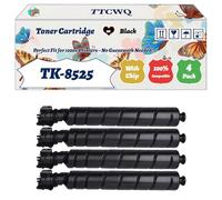 Compatible for Kyocera TK-8525 Toner Cartridge Work for Kyocera TASKalfa 4052ci 4053ci Printers, with Chip, High Yield 400000 Pages, High-Definition Printing (4 Pack Black)
