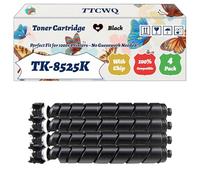 Compatible for Kyocera TK-8525K TK-8525C TK-8525M TK-8525Y Toner Cartridge Work for Kyocera TASKalfa 4052ci TASKalfa Printers (4 Pack Black)