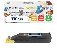 Compatible for Kyocera TK-855 Toner Cartridge Work for Kyocera TASKalfa 400ci 500ci 552ci Printers, with Chip, High Yield 35000 Pages, High-Definition Printing (1 Pack Yellow)