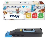Compatible for Kyocera TK-855 Toner Cartridges Work for Kyocera TASKalfa 400ci 500ci 552ci Printers, with Chip, High Yield 35000 Pages, High-Definition Printing (1 Pack Cyan)