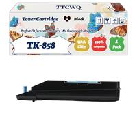 Compatible for Kyocera TK-858 Toner Cartridge Work for Kyocera TASKalfa 400ci 552ci 400ci Printers, with Chip, High Yield 30000 Pages, High-Definition Printing (1 Pack Black)