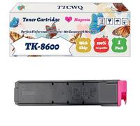 Compatible for Kyocera TK-8600 Toner Cartridge Work for Kyocera FS-C8600DN FS-C8650DN Printers, with Chip, High Yield 400000 Pages, High-Definition Printing (1 Pack Magenta)