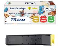 Compatible for Kyocera TK-8600 Toner Cartridge Work for Kyocera FS-C8600DN FS-C8650DN Printers, with Chip, High Yield 400000 Pages, High-Definition Printing (1 Pack Yellow)