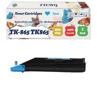 Compatible for Kyocera TK-865 TK865 Toner Cartridges Work for Kyocera TASKalfa 250ci 300ci Printers, with Chip, High Yield 30000 Pages, High-Definition Printing (1 Pack Cyan)