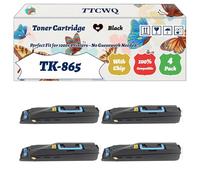 Compatible for Kyocera TK-865 Toner Cartridge Work for Kyocera TASKalfa 250ci 300ci Printers, with Chip, High Yield 30000 Pages, High-Definition Printing (4 Pack Black)