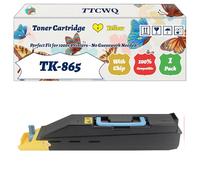 Compatible for Kyocera TK-865 Toner Cartridge Work for Kyocera TASKalfa 250ci 300ci Printers, with Chip, High Yield 30000 Pages, High-Definition Printing (1 Pack Yellow)